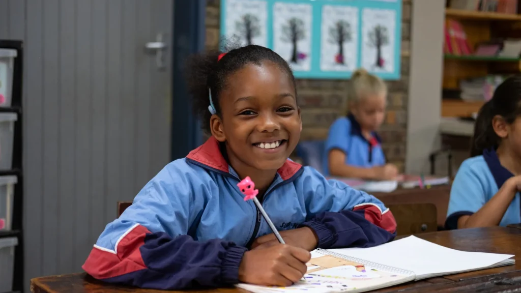 Dogter in klaskamer by Suid-Natal Primere Skool